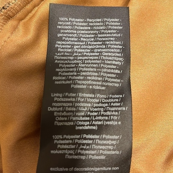 Vero Moda animal print dress flounce on bottom lined sheer sleeves sz M - Picture 11 of 12